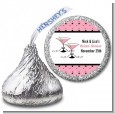Martini Glasses - Hershey Kiss Bridal Shower Sticker Labels thumbnail