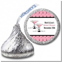 Martini Glasses - Hershey Kiss Bridal Shower Sticker Labels