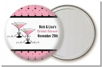 Martini Glasses - Personalized Bridal Shower Pocket Mirror Favors