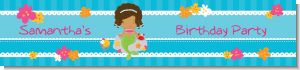 Mermaid African American - Personalized Birthday Party Banners