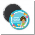 Mermaid African American - Personalized Birthday Party Magnet Favors thumbnail