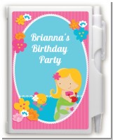 Mermaid Blonde Hair - Birthday Party Personalized Notebook Favor