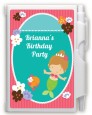 Mermaid Brown Hair - Birthday Party Personalized Notebook Favor thumbnail