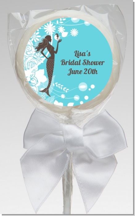 Mermaid - Personalized Bridal Shower Lollipop Favors