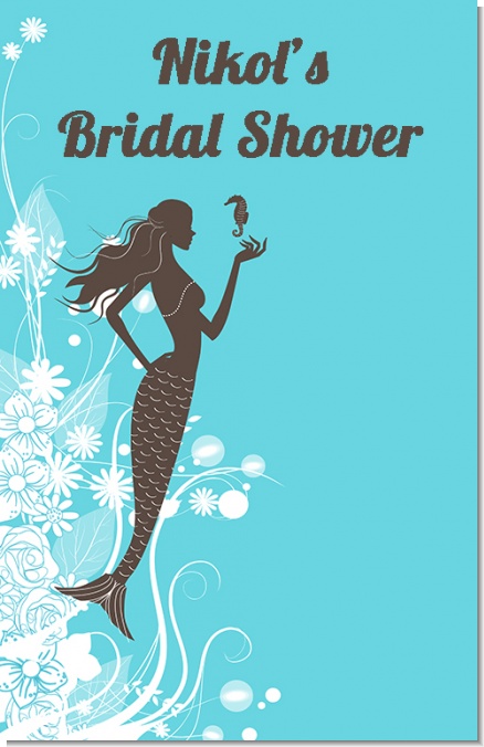 Mermaid - Personalized Bridal Shower Wall Art