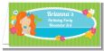 Mermaid Red Hair - Personalized Birthday Party Place Cards thumbnail