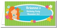 Mermaid Red Hair - Personalized Birthday Party Place Cards
