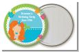 Mermaid Red Hair - Personalized Birthday Party Pocket Mirror Favors thumbnail