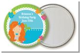 Mermaid Red Hair - Personalized Birthday Party Pocket Mirror Favors