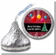 Merry and Bright - Hershey Kiss Christmas Sticker Labels thumbnail