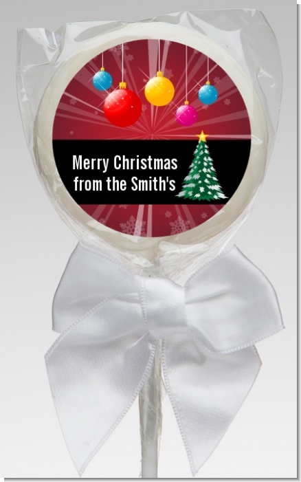 Merry and Bright - Personalized Christmas Lollipop Favors