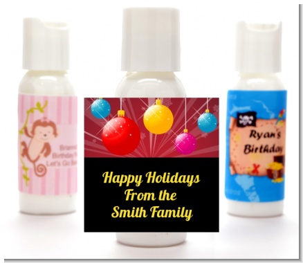 Merry and Bright - Personalized Christmas Lotion Favors