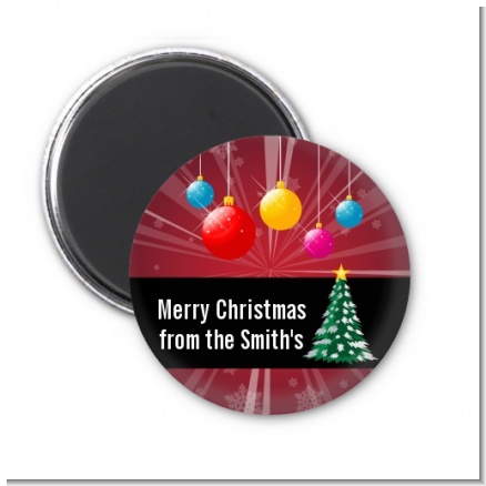 Merry and Bright - Personalized Christmas Magnet Favors
