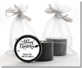 Merry Christmas Peppermint - Christmas Black Candle Tin Favors