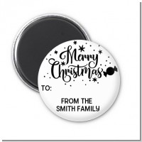 Merry Christmas Peppermint - Personalized Christmas Magnet Favors