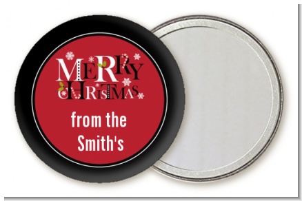Merry Christmas - Personalized Christmas Pocket Mirror Favors