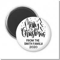 Merry Christmas with Tree - Personalized Christmas Magnet Favors