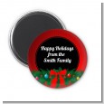 Merry Christmas Wreath - Personalized Christmas Magnet Favors thumbnail