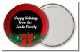 Merry Christmas Wreath - Personalized Christmas Pocket Mirror Favors thumbnail