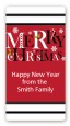 Merry Christmas - Custom Rectangle Christmas Sticker/Labels thumbnail