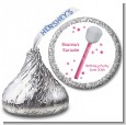 Microphone - Hershey Kiss Birthday Party Sticker Labels thumbnail