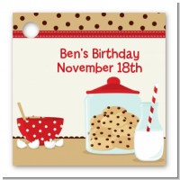 Milk & Cookies - Personalized Birthday Party Card Stock Favor Tags