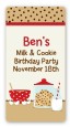 Milk & Cookies - Custom Rectangle Birthday Party Sticker/Labels thumbnail