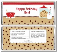 Milk & Cookies - Personalized Birthday Party Candy Bar Wrappers