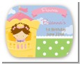 Princess in Tower - Personalized Birthday Party Rounded Corner Stickers thumbnail