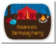 Camping - Personalized Birthday Party Rounded Corner Stickers thumbnail