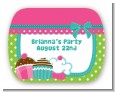 Cupcake Trio - Personalized Birthday Party Rounded Corner Stickers thumbnail