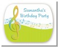 Musical Notes Colorful - Personalized Birthday Party Rounded Corner Stickers thumbnail