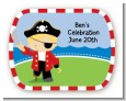 Pirate - Personalized Birthday Party Rounded Corner Stickers thumbnail