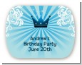 Prince Royal Crown - Personalized Birthday Party Rounded Corner Stickers thumbnail