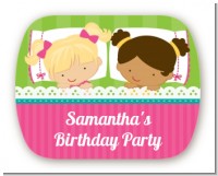 Slumber Party with Friends - Personalized Birthday Party Rounded Corner Stickers