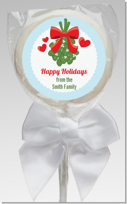 Mistletoe - Personalized Christmas Lollipop Favors
