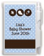 Modern Baby Boy Blue Polka Dots - Baby Shower Personalized Notebook Favor thumbnail
