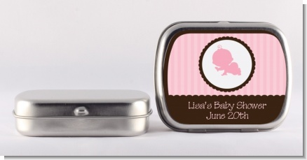 Crawling Baby Girl - Personalized Baby Shower Mint Tins