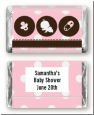 Modern Baby Girl Pink Polka Dots - Personalized Baby Shower Mini Candy Bar Wrappers thumbnail