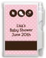 Modern Baby Girl Pink Polka Dots - Baby Shower Personalized Notebook Favor thumbnail