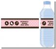 Modern Baby Girl Pink Polka Dots - Personalized Baby Shower Water Bottle Labels thumbnail