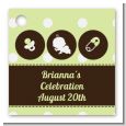 Modern Baby Green Polka Dots - Personalized Baby Shower Card Stock Favor Tags thumbnail