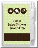 Modern Baby Green Polka Dots - Baby Shower Personalized Notebook Favor