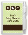 Modern Baby Green Polka Dots - Baby Shower Personalized Notebook Favor thumbnail