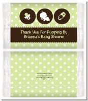Modern Baby Green Polka Dots - Personalized Popcorn Wrapper Baby Shower Favors