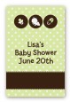 Modern Baby Green Polka Dots - Custom Large Rectangle Baby Shower Sticker/Labels thumbnail