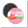 Modern Ladybug Pink - Personalized Birthday Party Magnet Favors thumbnail