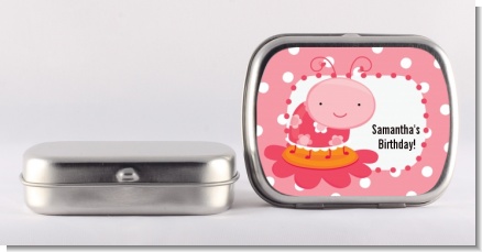 Modern Ladybug Pink - Personalized Birthday Party Mint Tins