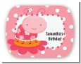 Modern Ladybug Pink - Personalized Birthday Party Rounded Corner Stickers thumbnail