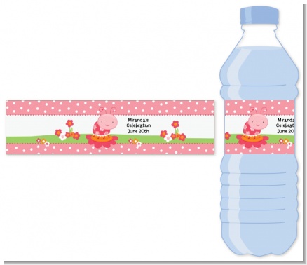 Modern Ladybug Pink - Personalized Birthday Party Water Bottle Labels